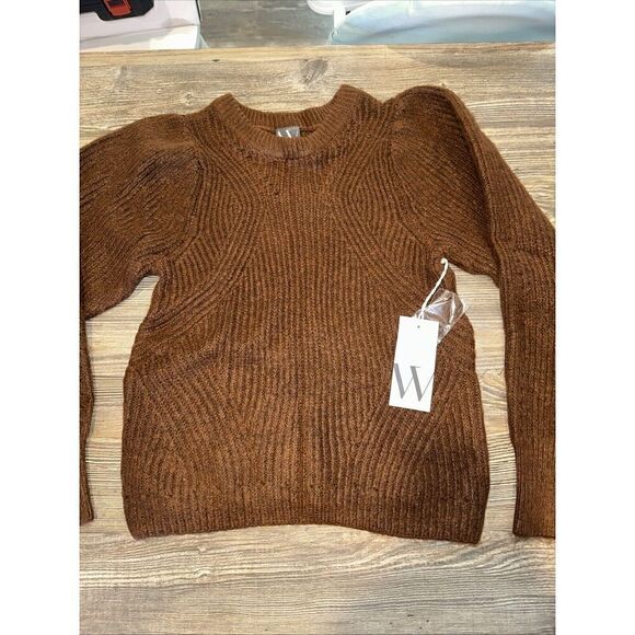 Worthington Sweaters - Worthington Tortoise Brown Crew Neck Ribbed Knit Sweater. Size Small. $44. 9